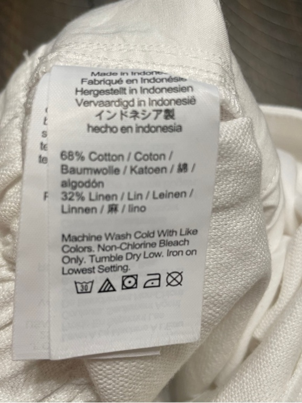 Madewell White Wide-Leg Linen-Blend Pants - Picture 7 of 10